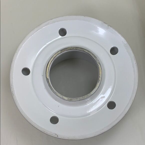 Set Of 2 Glass Candle Toppers Pink Green With Scroll Leaf Design Home Decoration - Picture 5 of 9